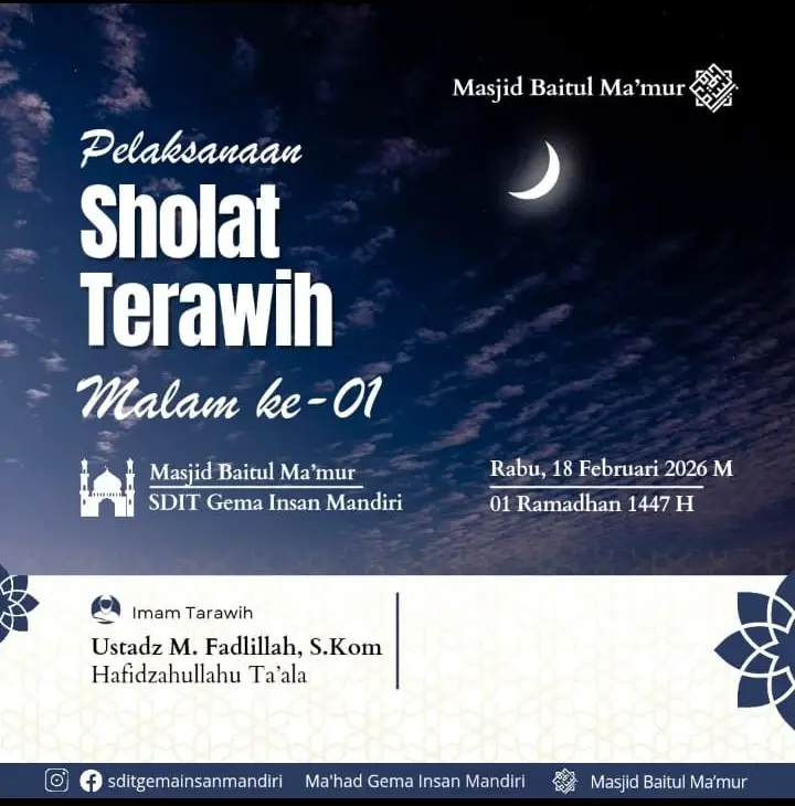 Sholat Tarawih Malam Pertama Ramadhan 1447 H